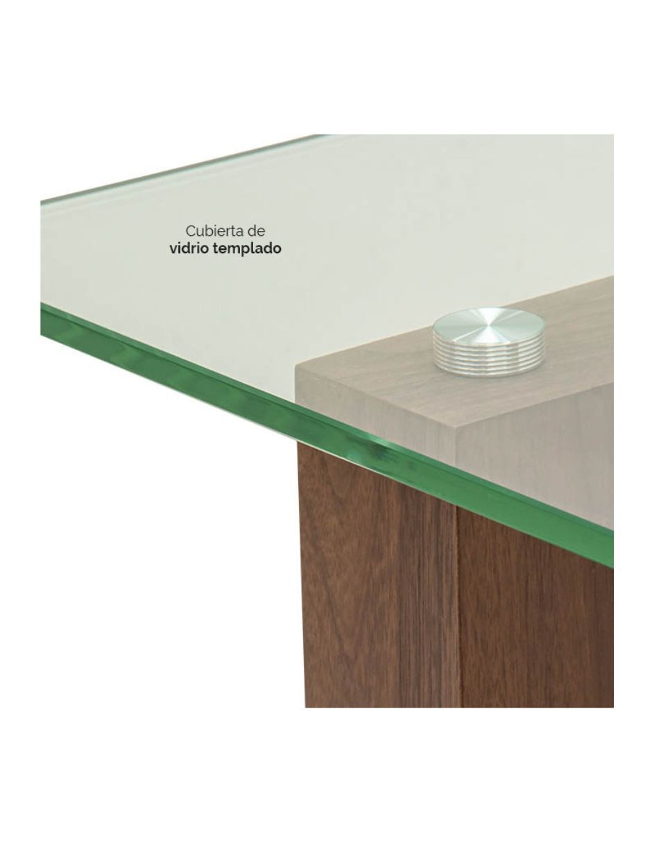 Mesa de centro armable Banik de vidrio 5