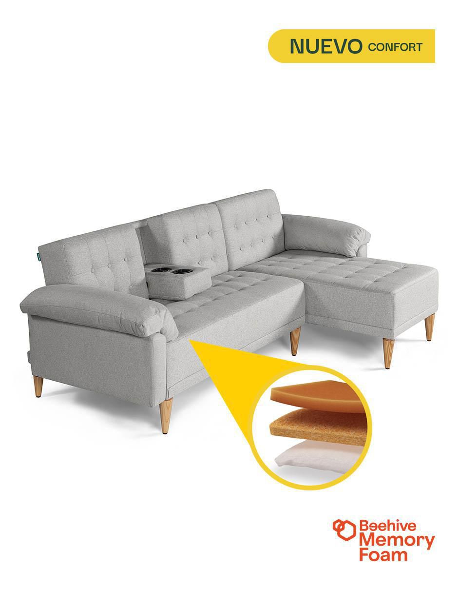 Sala Brunello con Memory Foam Reversible de lino 7