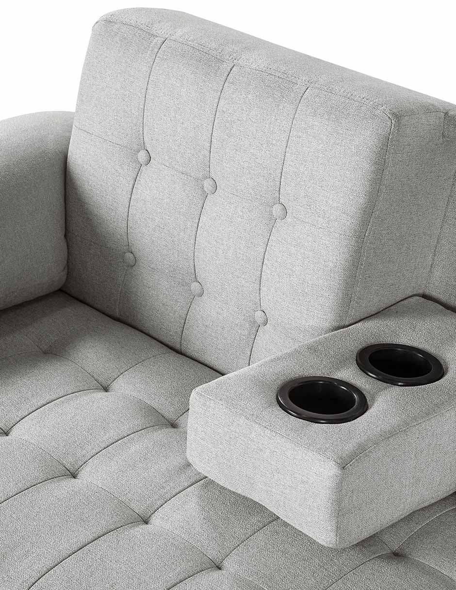 Sala Brunello con Memory Foam Reversible de lino 9