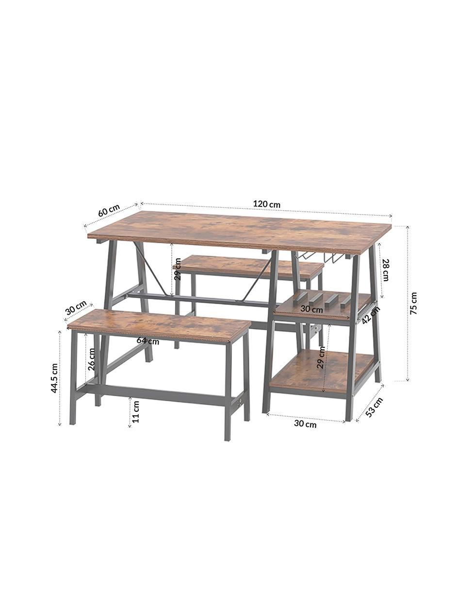 Mesa de comedor armable Dukka de mdf y melamina 11