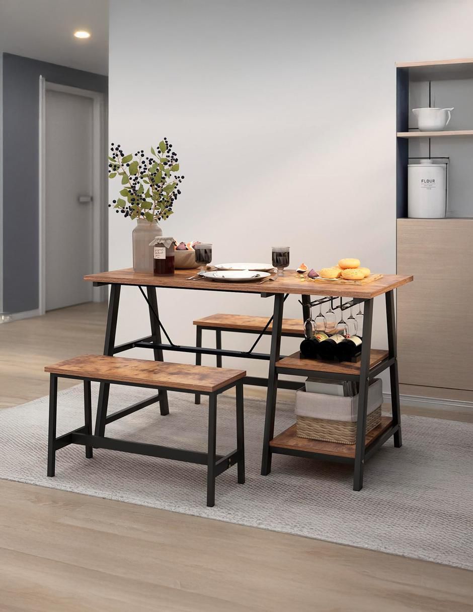 Mesa de comedor armable Dukka de mdf y melamina 4