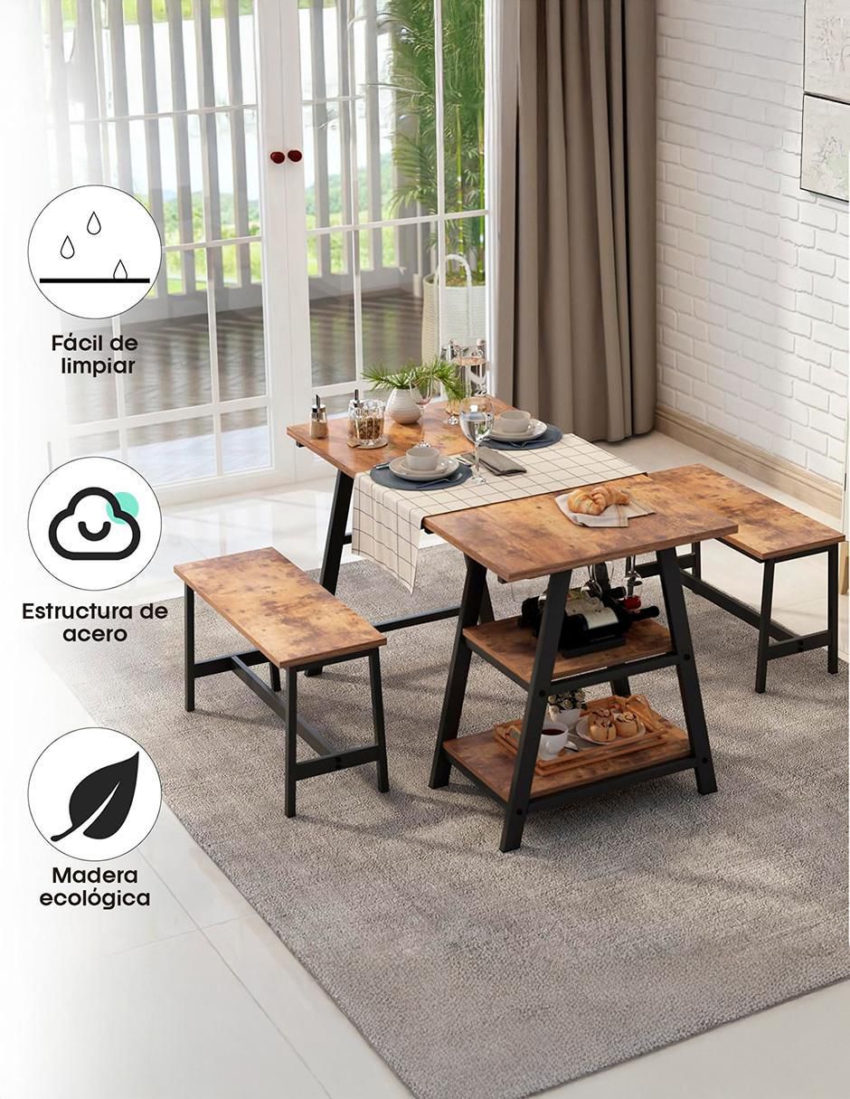 Mesa de comedor armable Dukka de mdf y melamina 7
