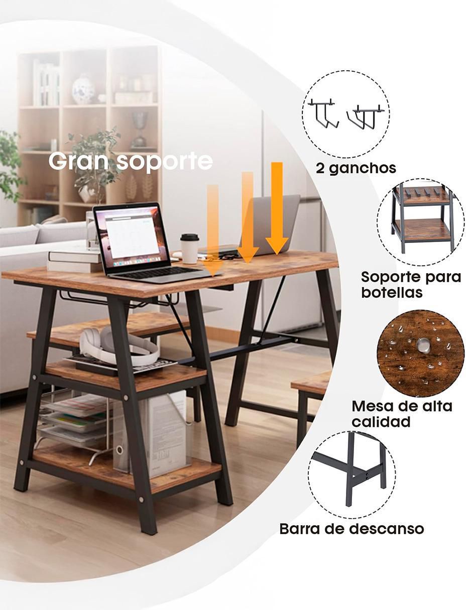 Mesa de comedor armable Dukka de mdf y melamina 9