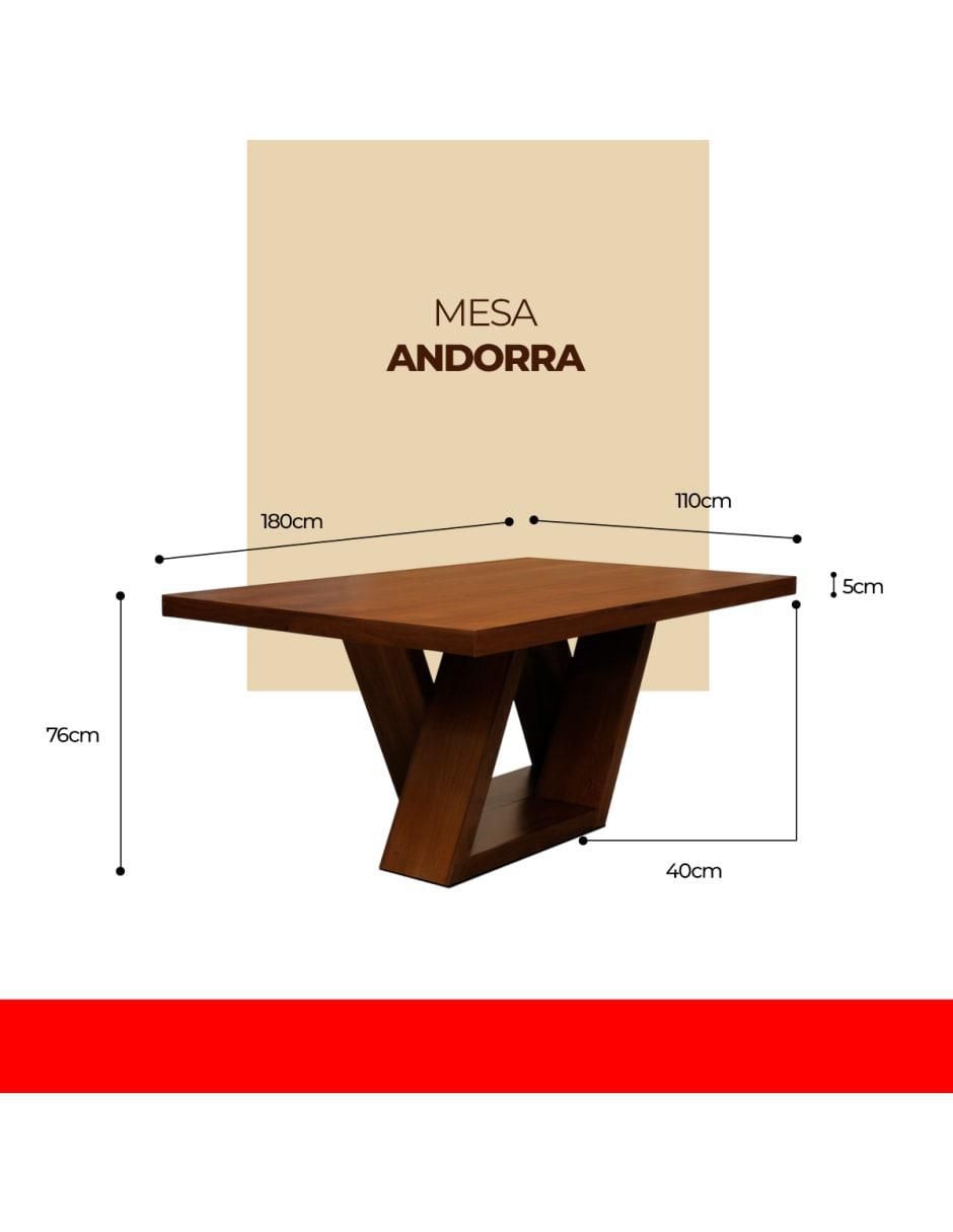 Mesa de comedor armable Andorra de MDF 2