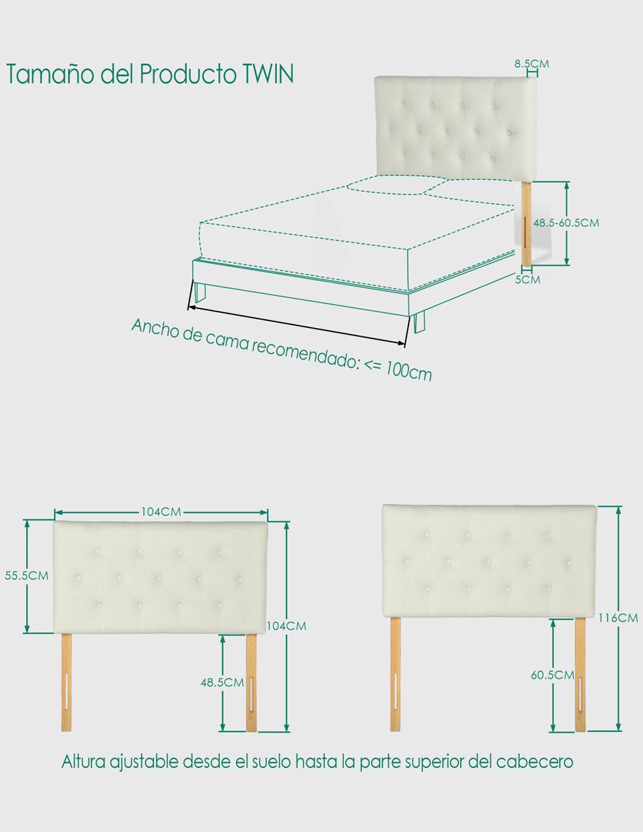 Cabecera armable Hydemu Twin de madera 10