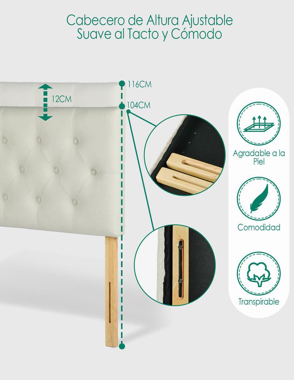 Cabecera armable Hydemu Twin de madera 7