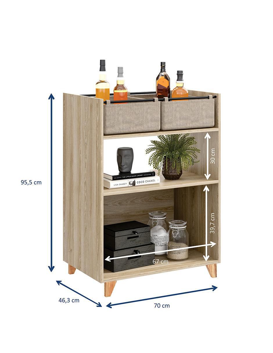 Barra bar armable Drink de MDF y madera 7