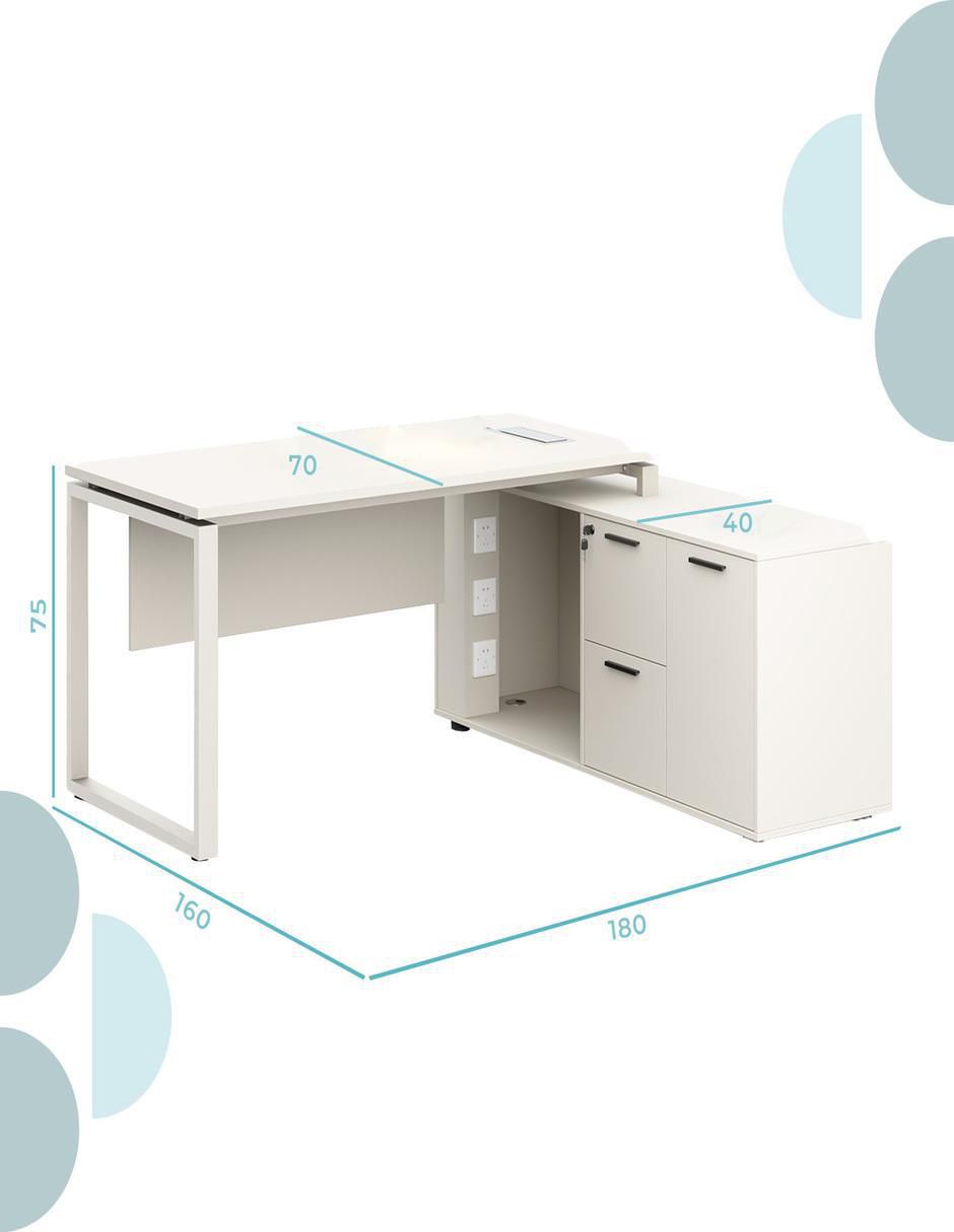 Escritorio armable Zadar 160 de melamina 10