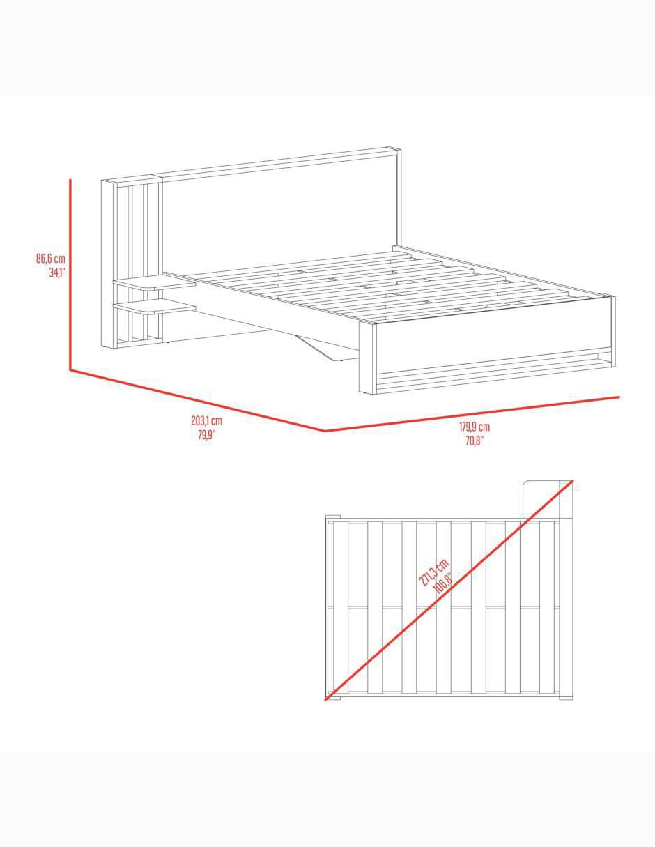 Base para cama armable Vance Matrimonial 6