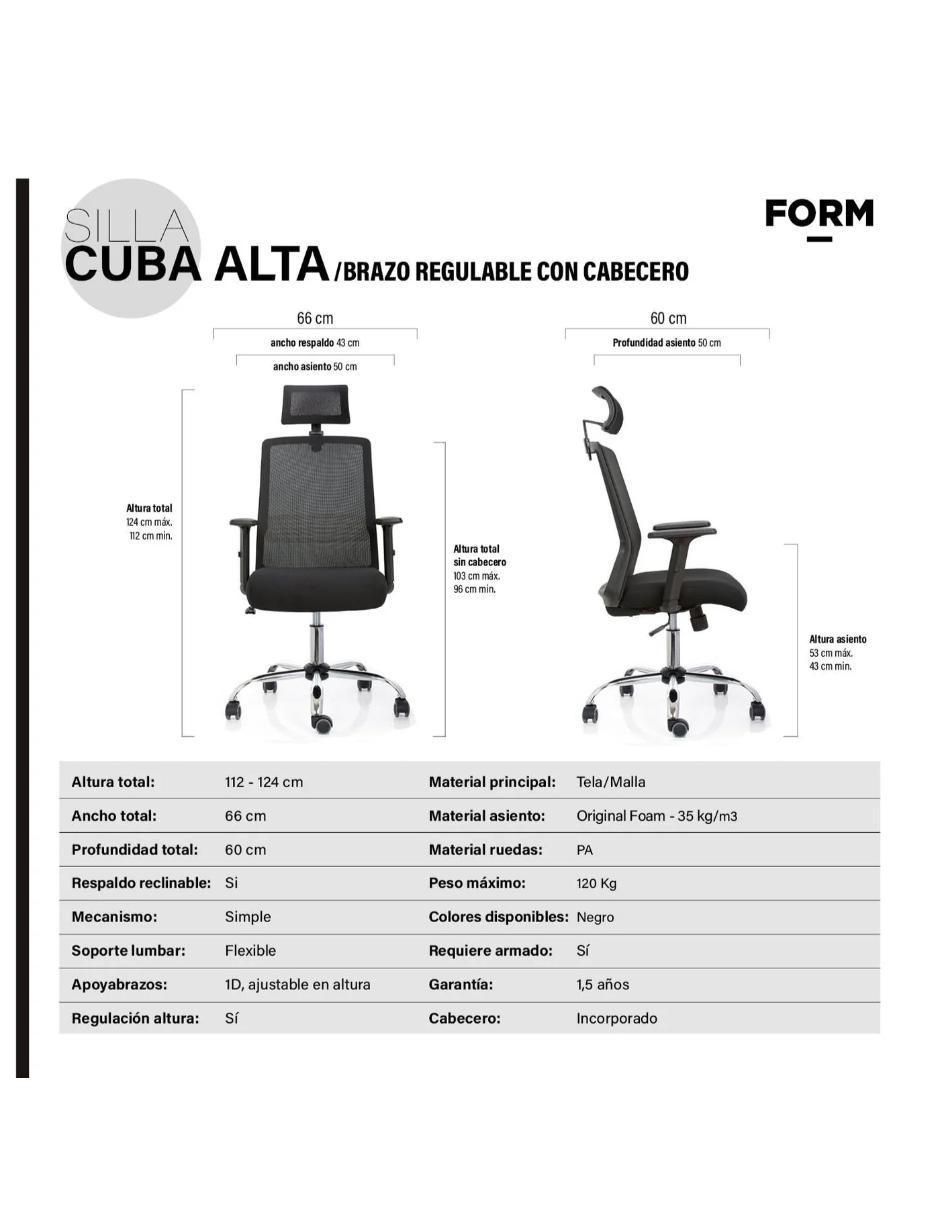 Silla de escritorio de tela 5