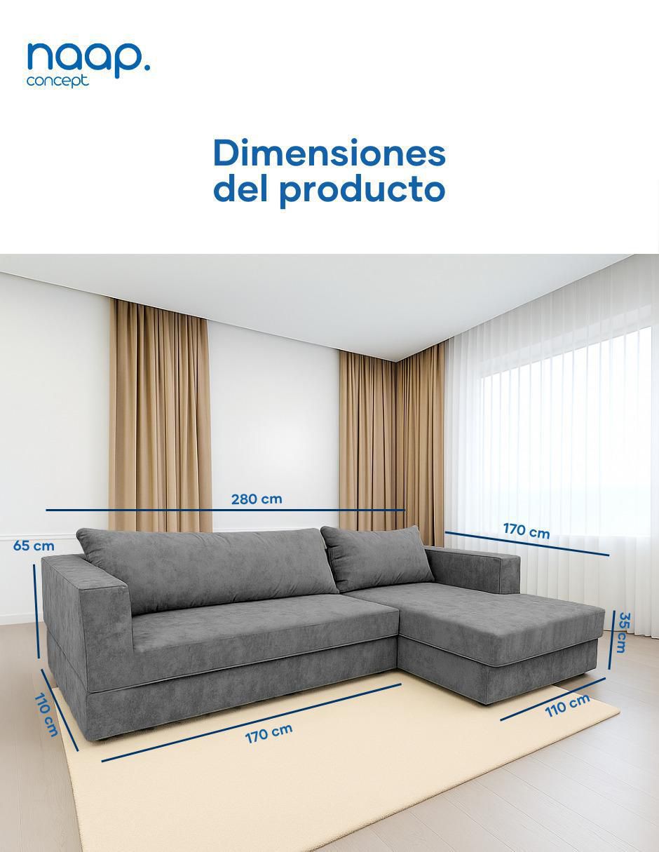 Sala modular milán 2 sillones tela catch naap concept "de" poliéster