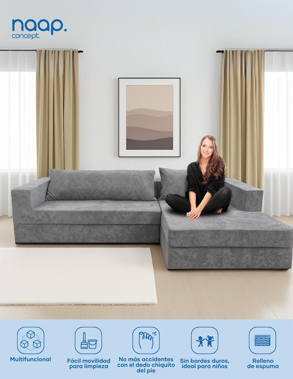 Sala modular milán 2 sillones tela catch naap concept "de" poliéster