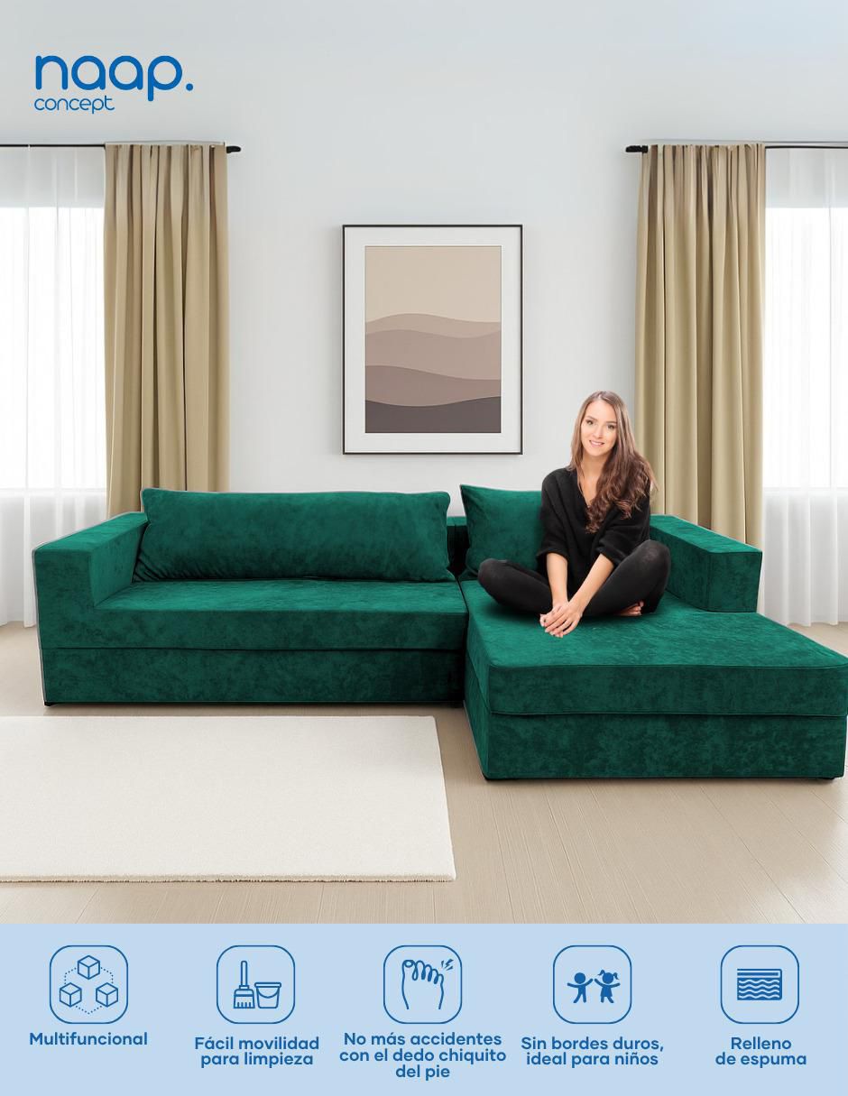 Sala modular Milán 2 Sillones tela catch de poliéster 3