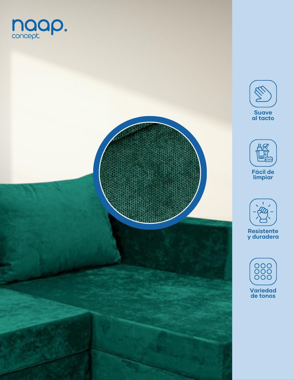 Sala modular Milán 2 Sillones tela catch de poliéster 4