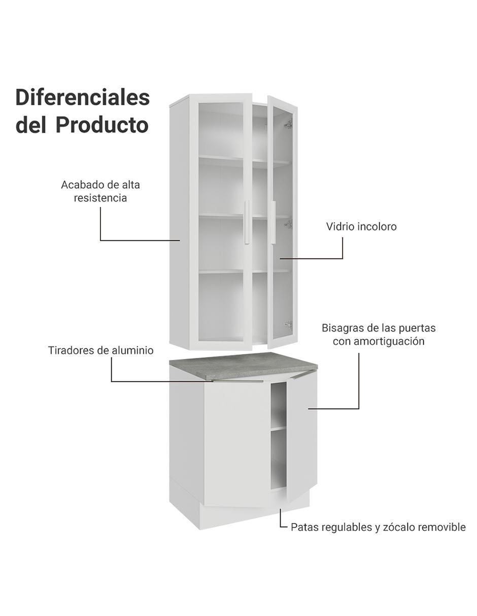 Vitrina armable de aglomerado 6