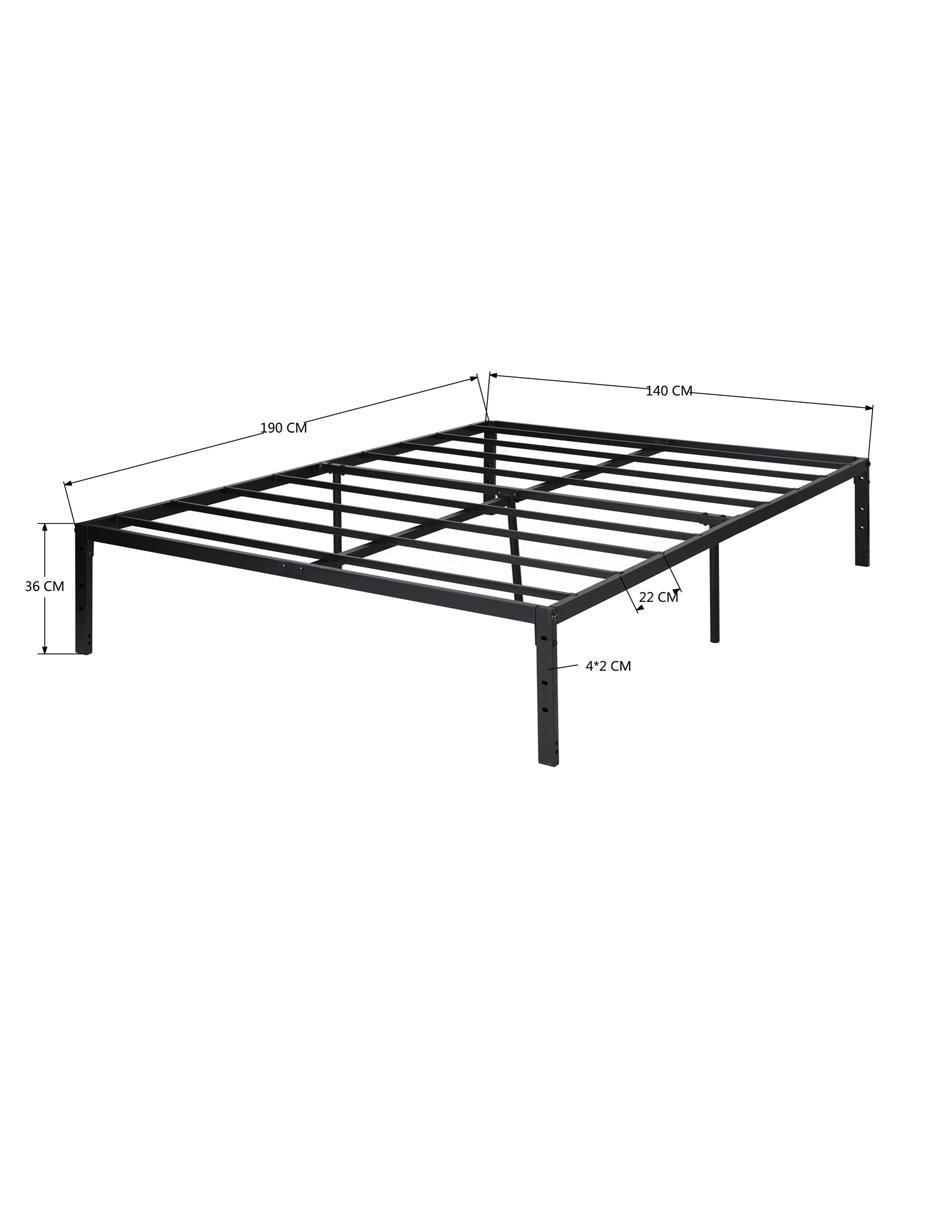 Base para cama armable Kiela de metal matrimonial 7