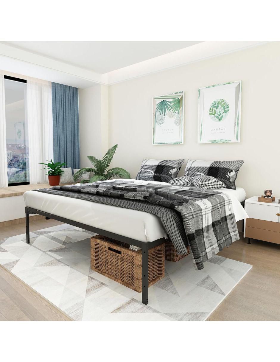 Base para cama armable Kiela de metal matrimonial 5