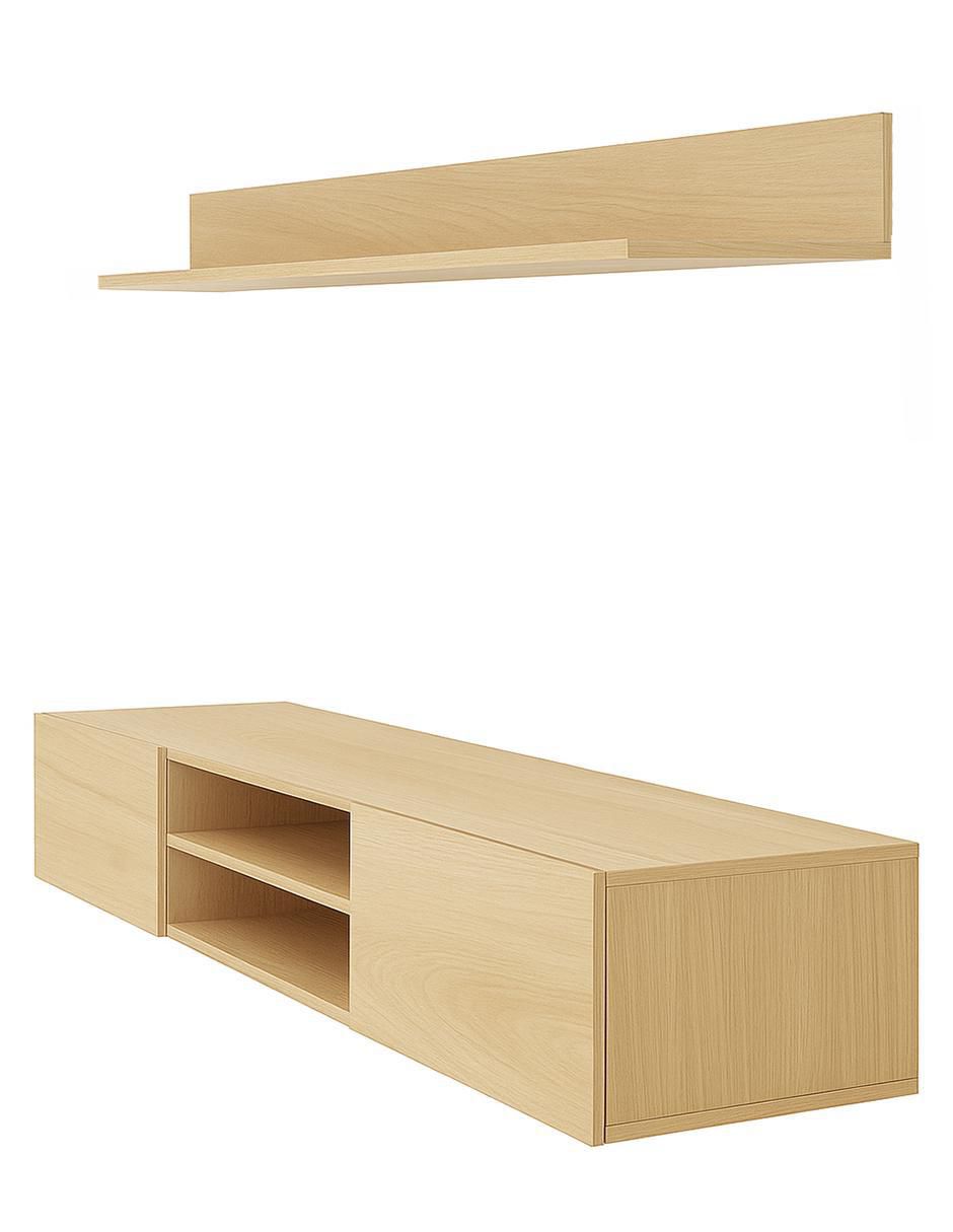 Mueble flotante para tv armable Asheville de melamina 3
