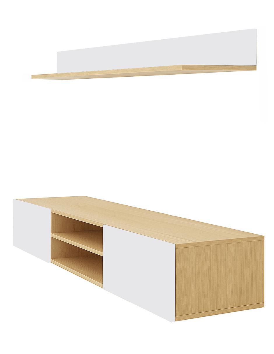 Mueble flotante para tv armable Asheville de melamina 3
