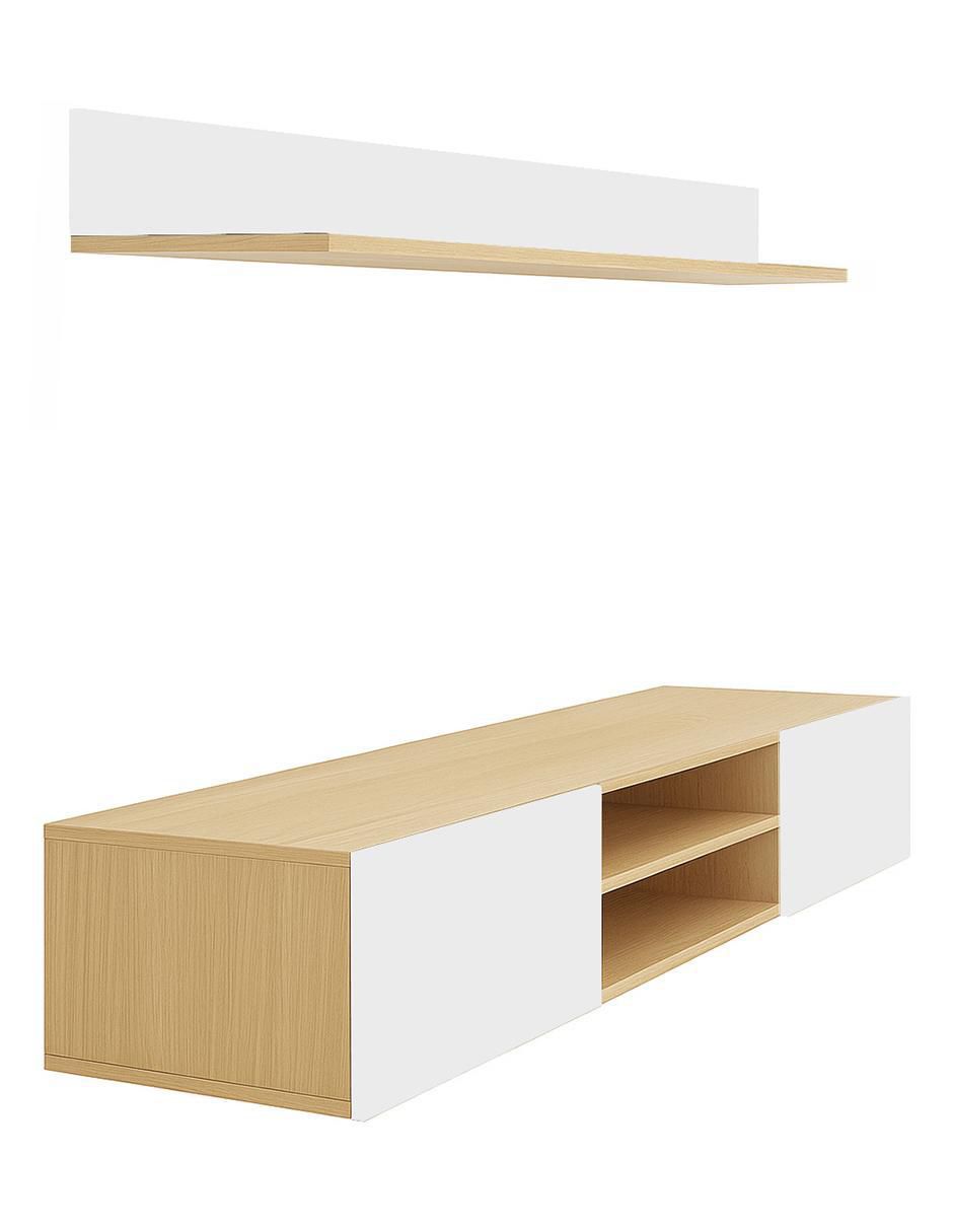 Mueble flotante para tv armable Asheville de melamina 5