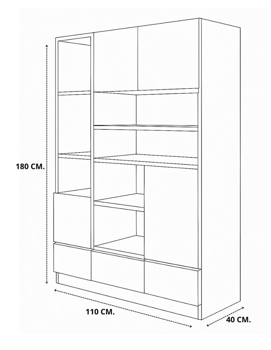 Librero armable de melamina 6