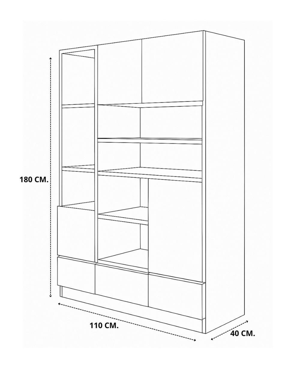Librero armable de melamina 6