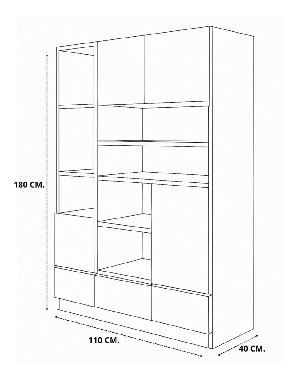 Librero armable de melamina 6
