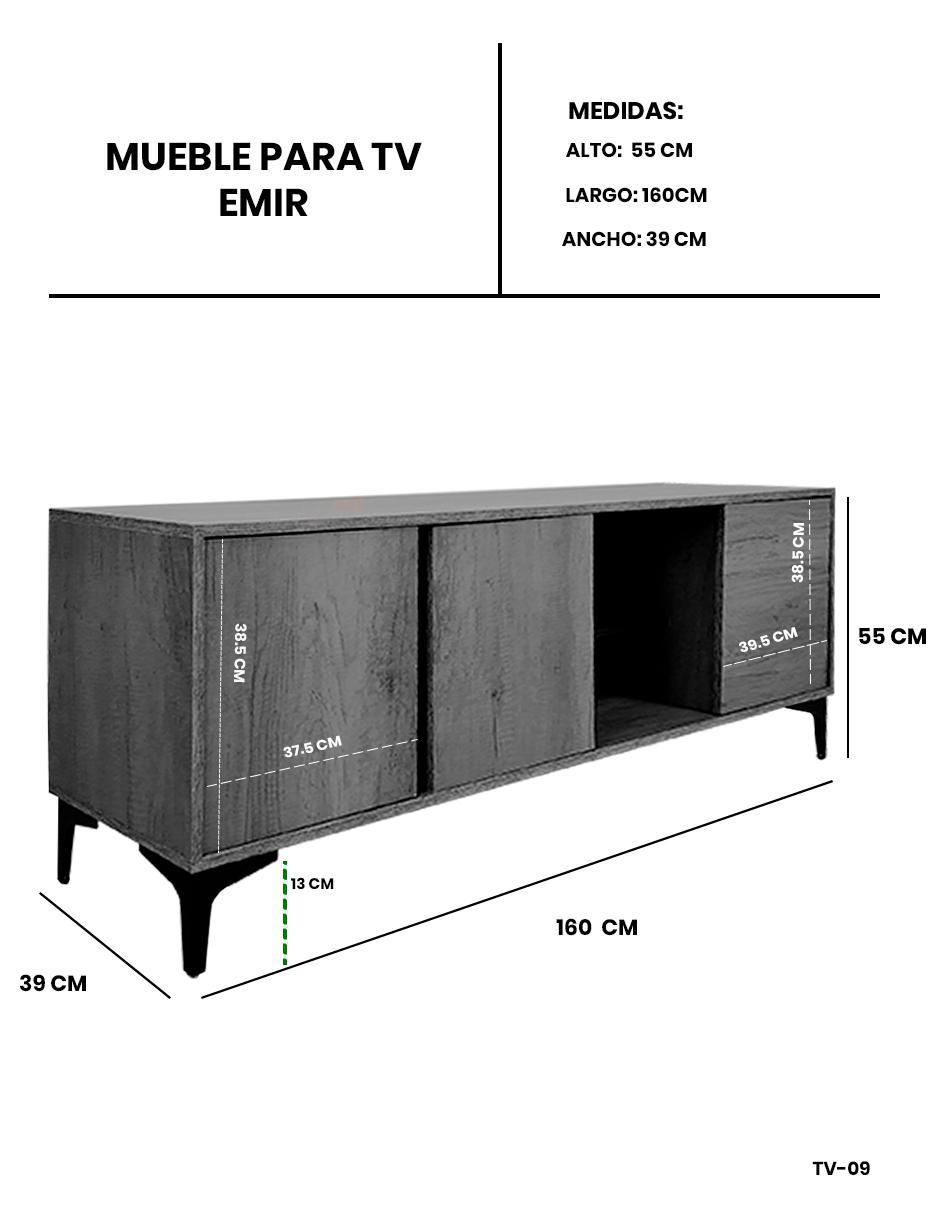 Mueble de TV armable Emir de melamina 7