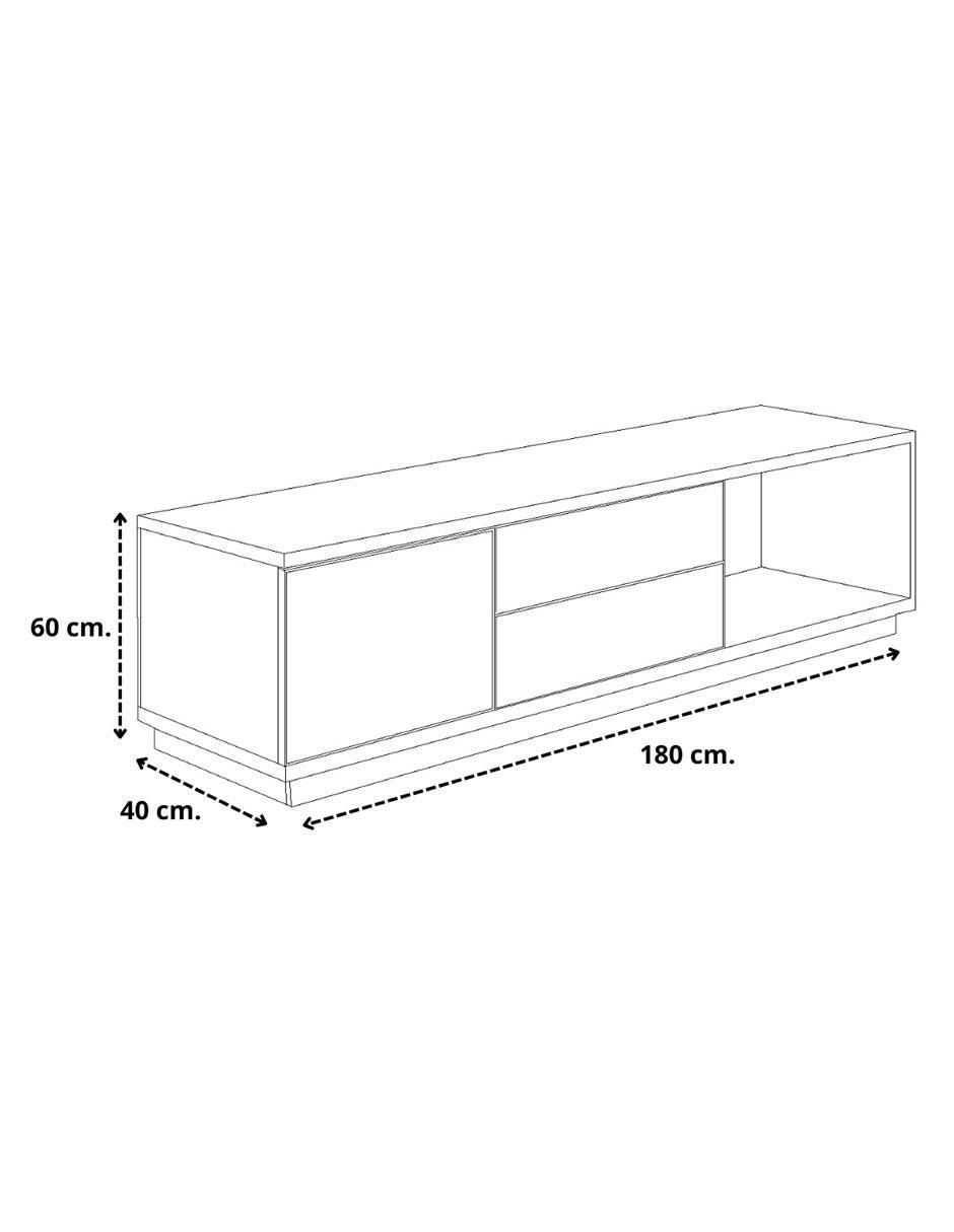 Mueble de TV armable de melamina 6
