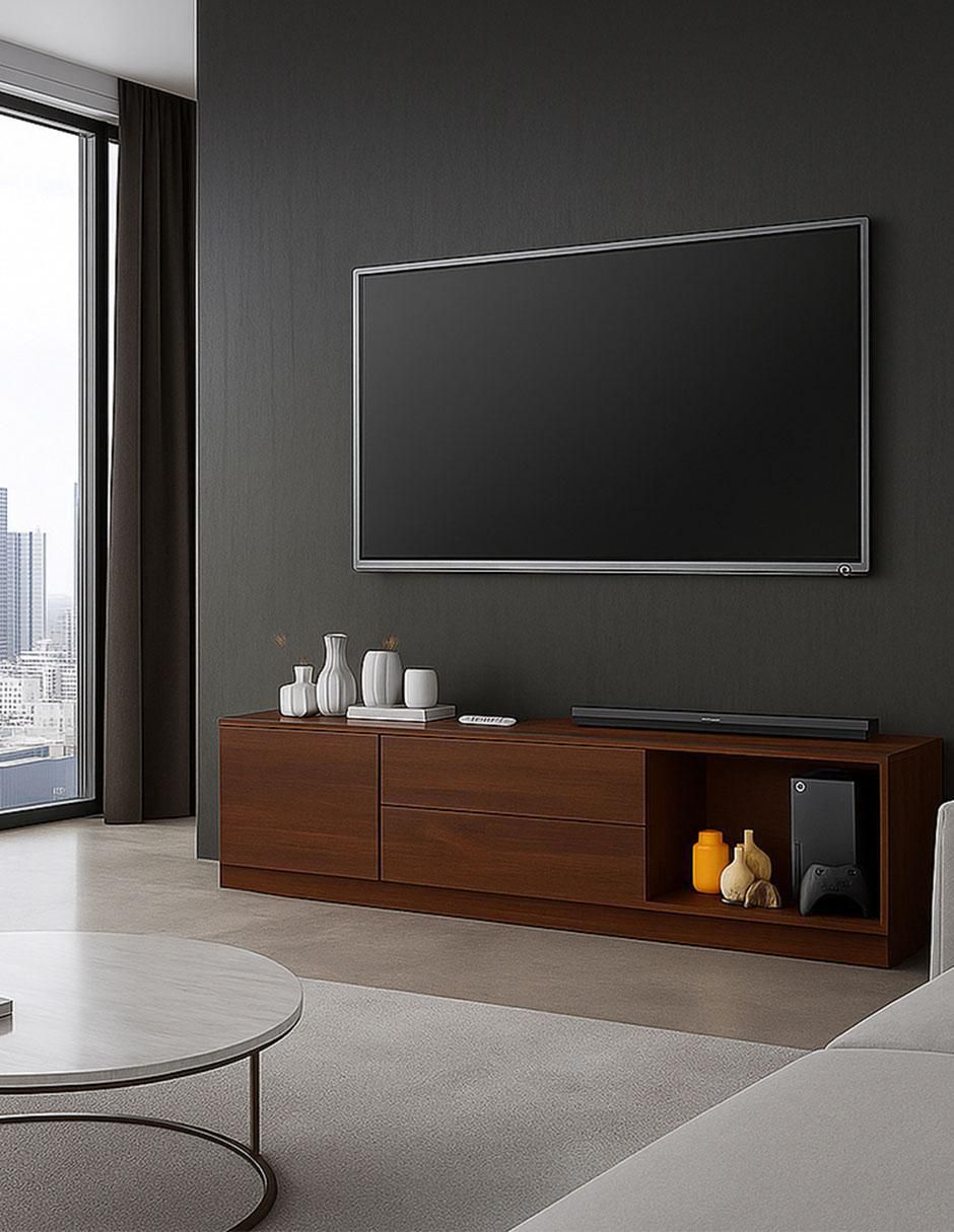 Mueble de TV armable de melamina 4