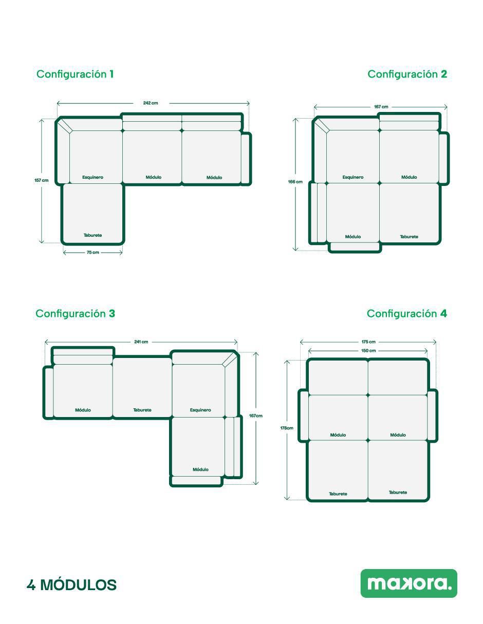 Sala modular Morelli de chenille 4