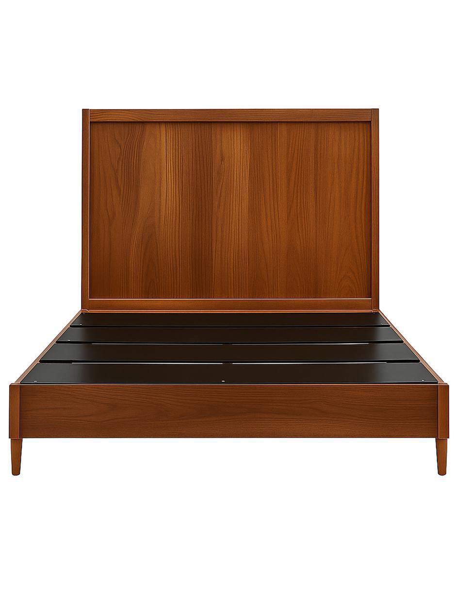 Base para cama armable de madera nogal Queen Size Base para cama armable de madera nogal Queen Size