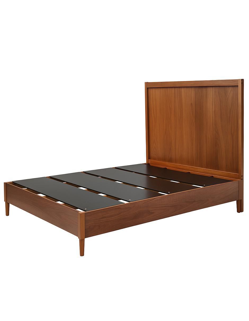 Base para cama armable de madera nogal Queen Size 3