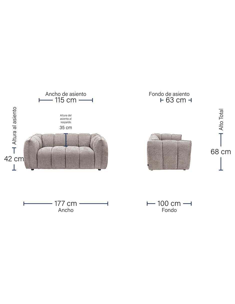 "love seat" brum milan 2 plazas "de" poliéster