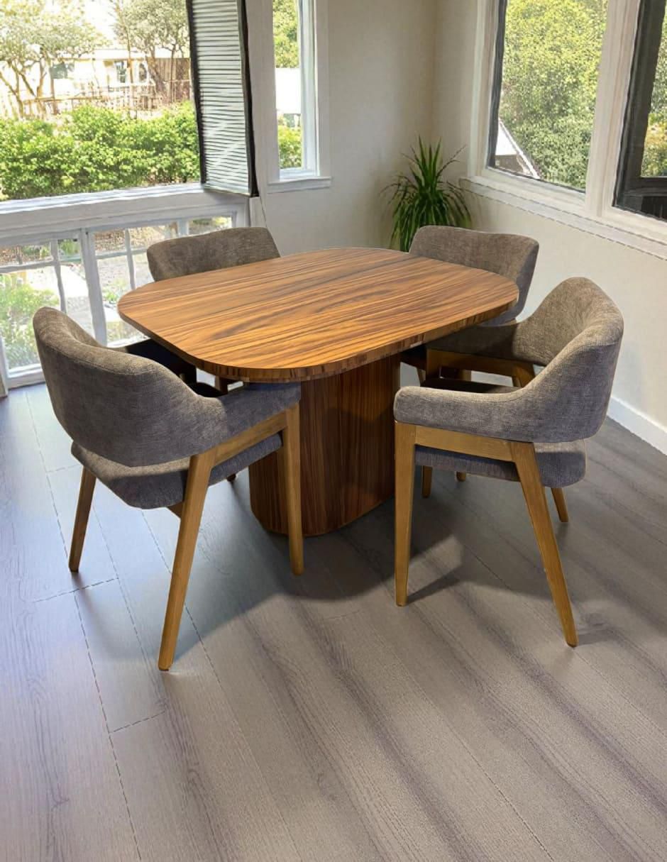 Comedor para 4 personas de madera de parota 3