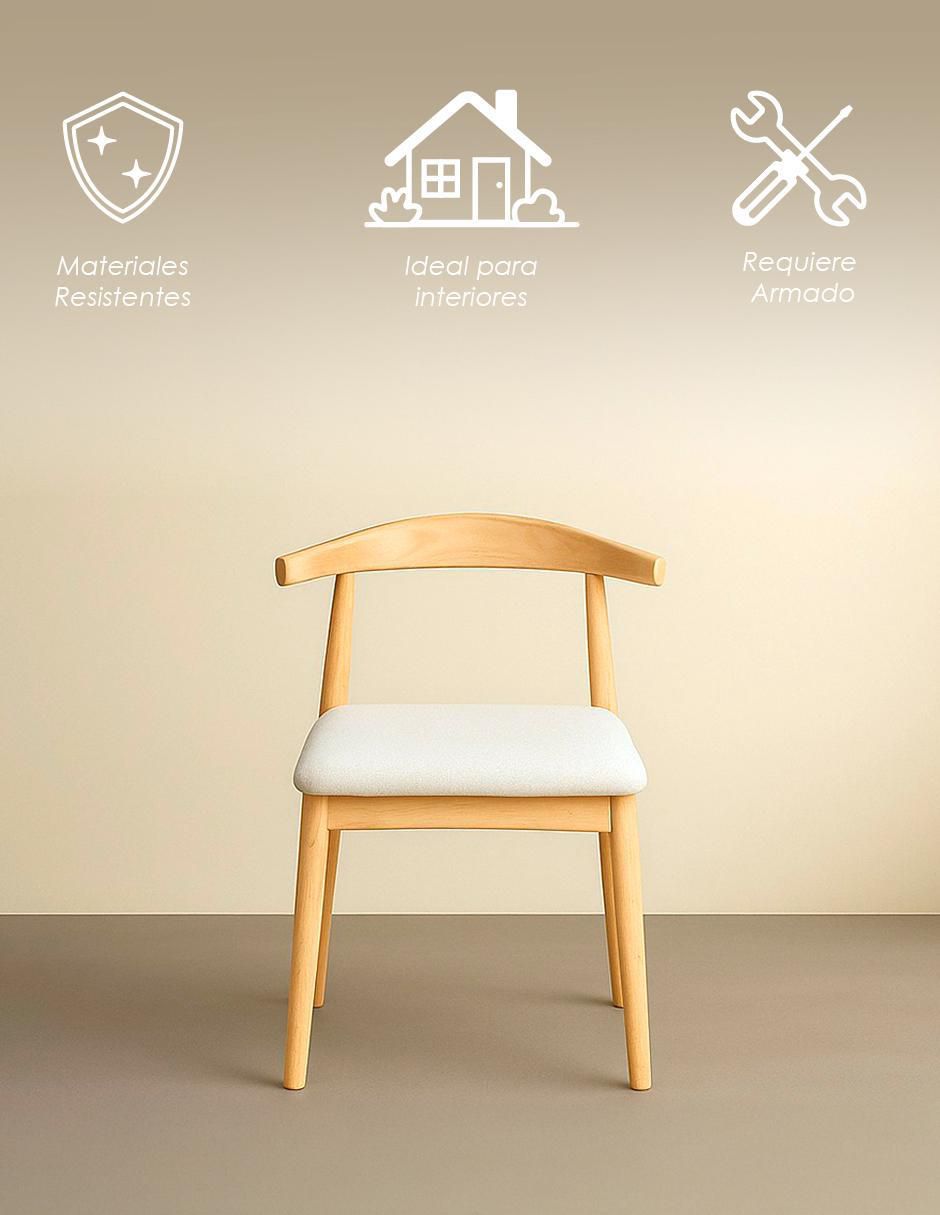 Juego de sillas 2 piezas Nordico de madera adulto 9