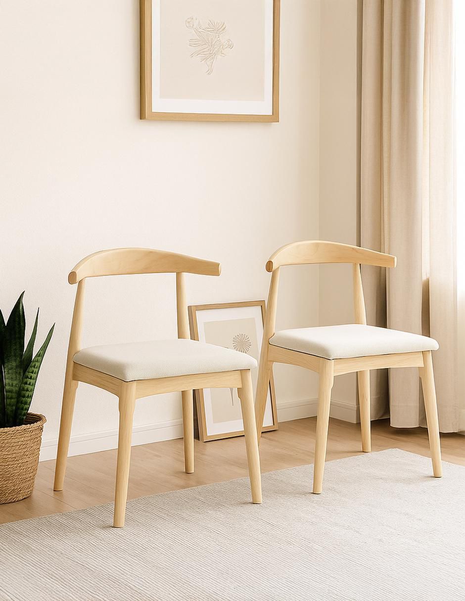 Juego de sillas 2 piezas Nordico de madera adulto 10