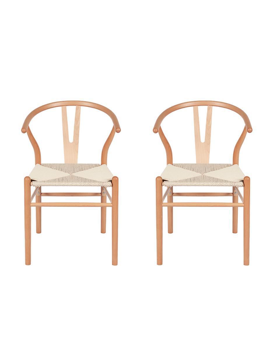 Juego de sillas 2 piezas Bone de madera adulto