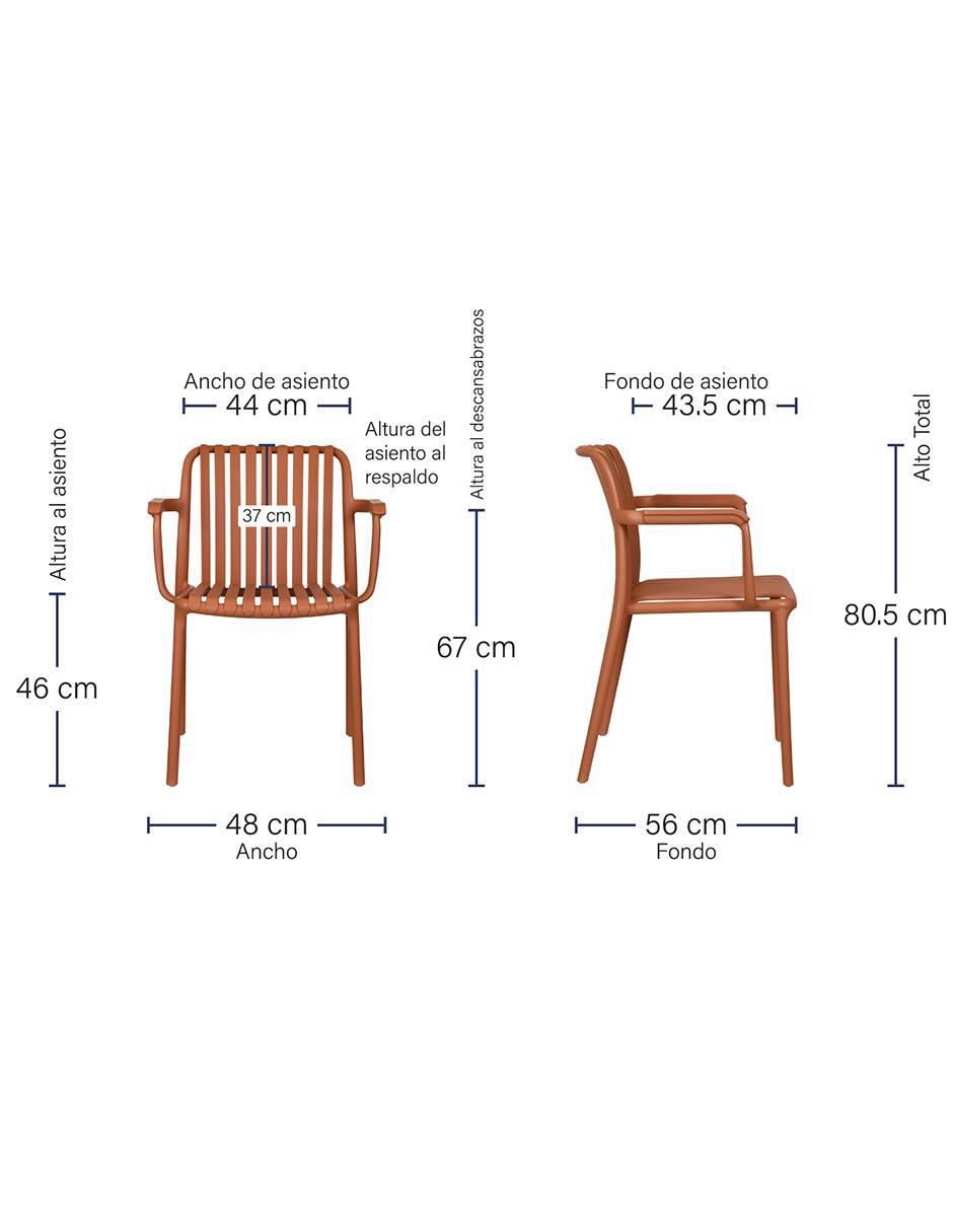 Silla 1 "piezas" menorca brum "de" polipropileno adulto
