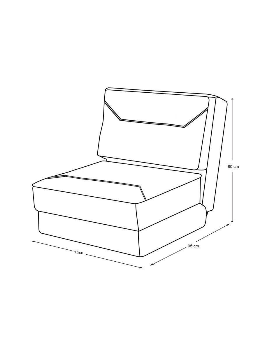 Sofá cama Converticama de madera y tela 2