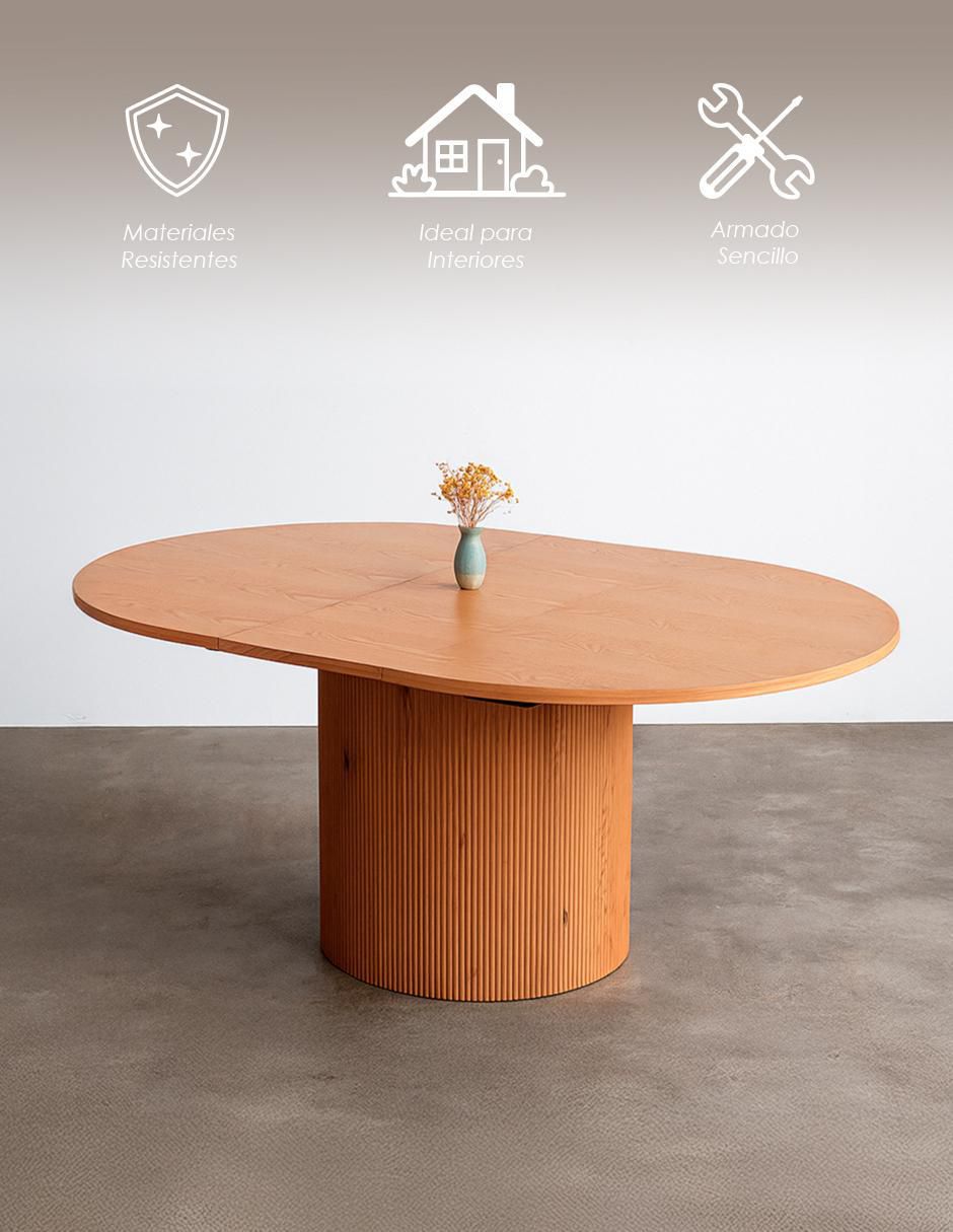 Mesa de comedor extensible armable 2