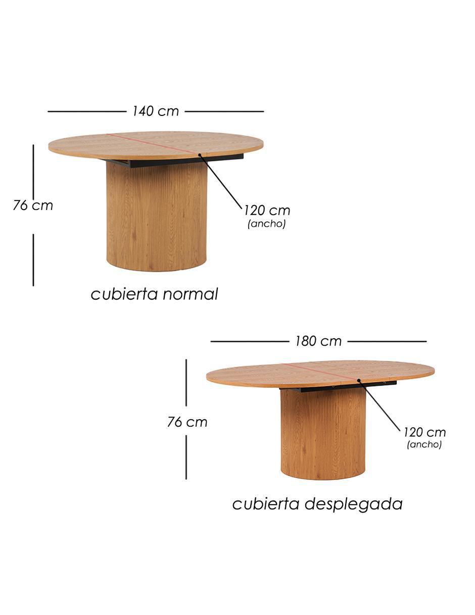 Mesa de comedor extensible armable 8