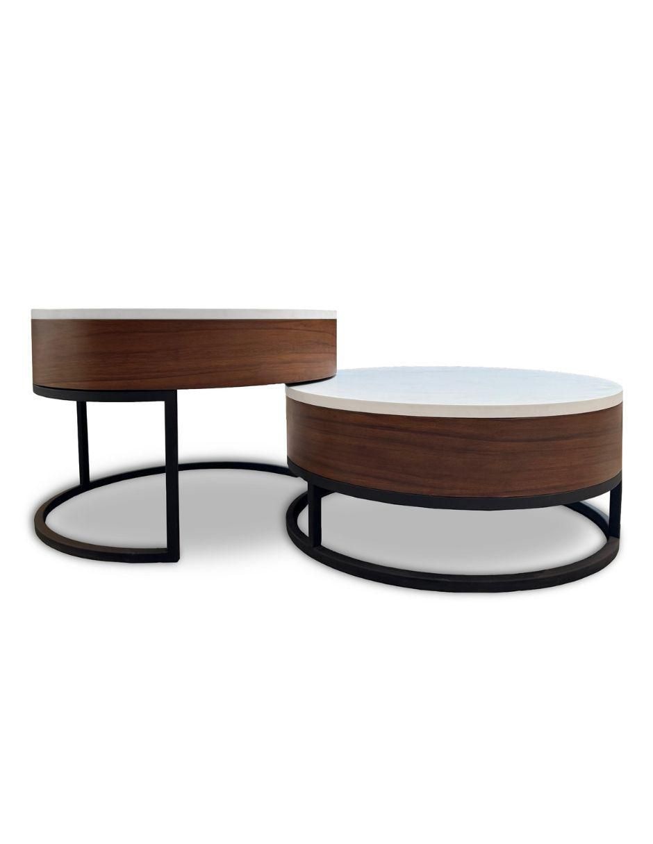 Set mesa de centro Casoria de madera parota Set mesa de centro Casoria de madera parota