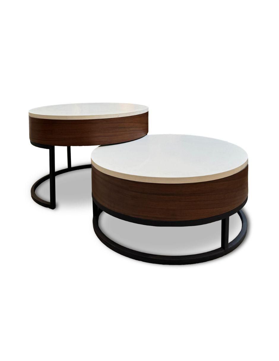 Set mesa de centro Casoria de madera parota 2