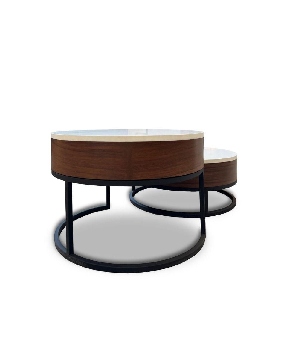 Set mesa de centro Casoria de madera parota 3