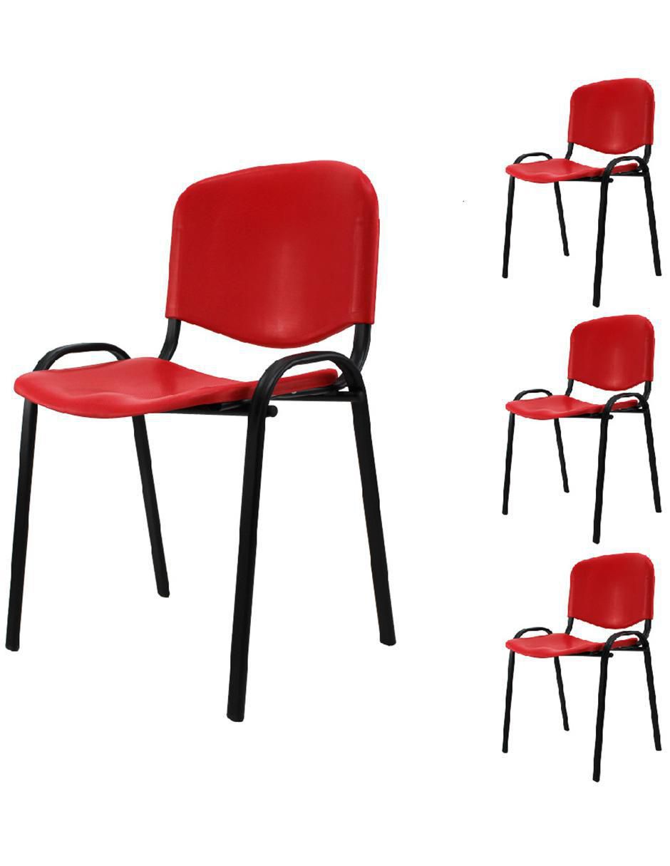 Juego de sillas 4 piezas Iso Nova de polipropileno adulto Juego de sillas 4 piezas Iso Nova de polipropileno adulto