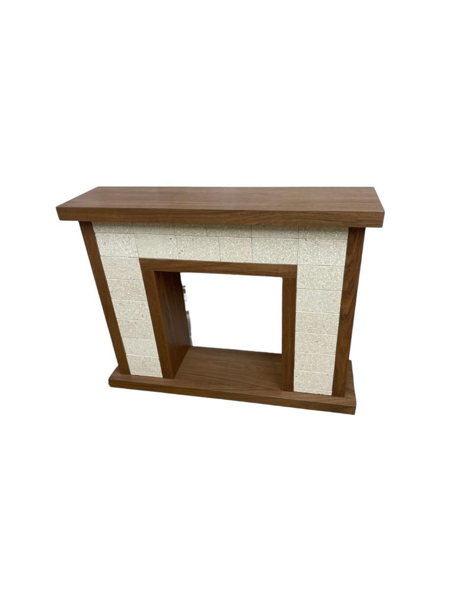 Chimenea decorativa de chapa madera