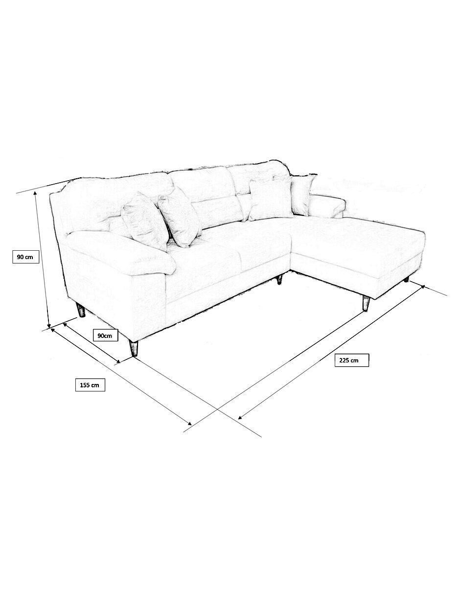 Sala modular derecha de tela 8