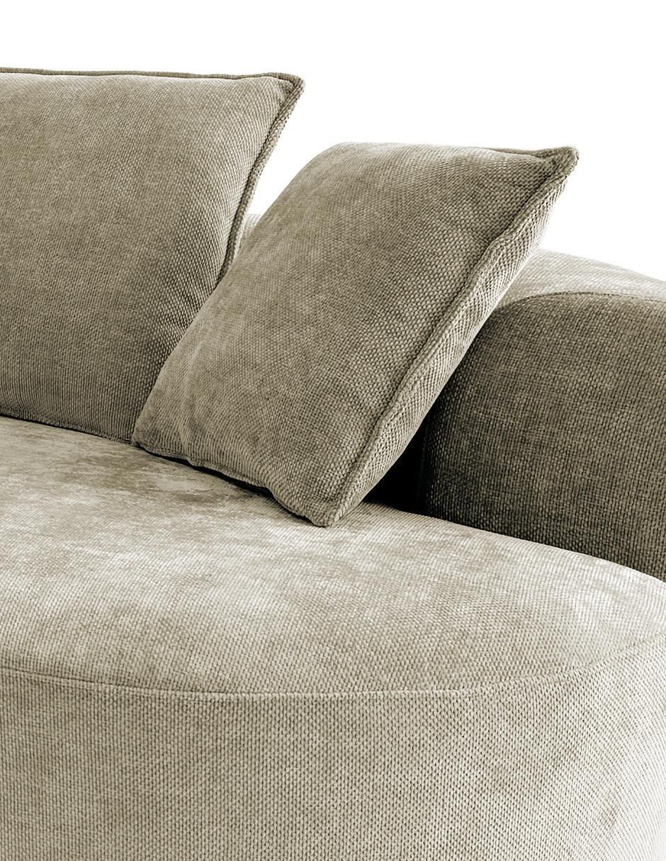 Sala modular Chloe Taupe de tela 6