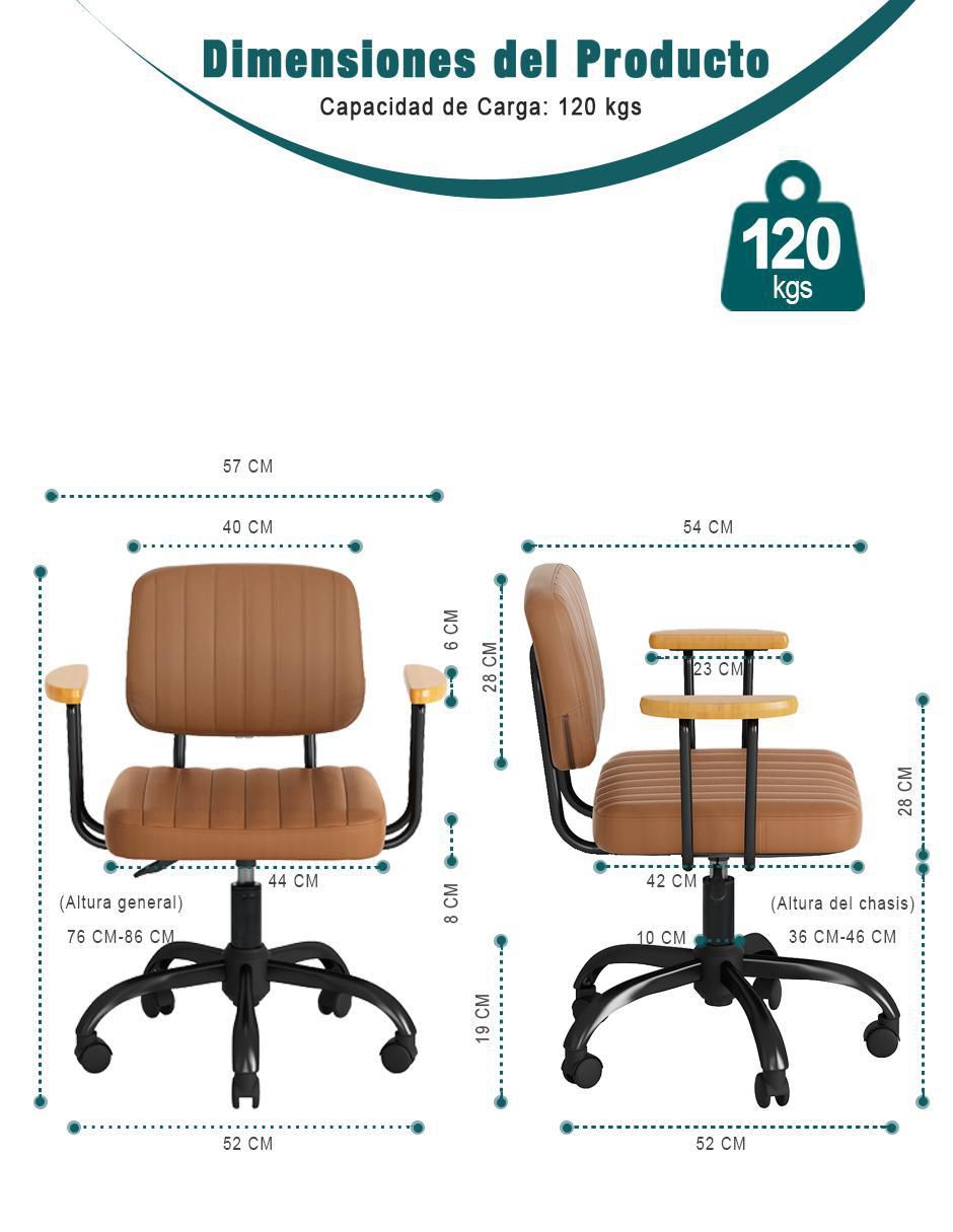 Silla de escritorio de vinipiel 9